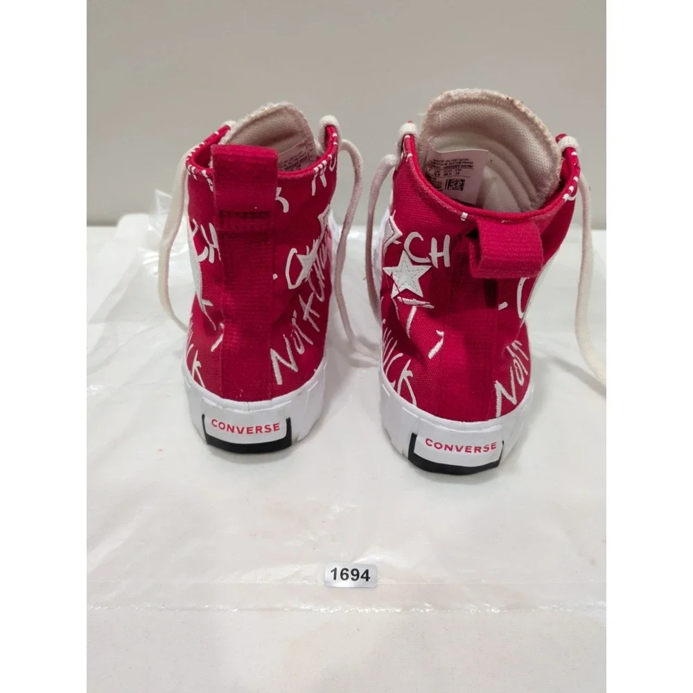 Converse Men's UNT1TL3D High Top Red White 171962C All Star Skate Size 6